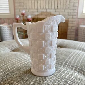 Vintage Milk Glass Pitcher
